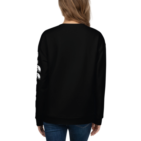 Janet Faces - Black Unisex Sweatshirt - Image 3